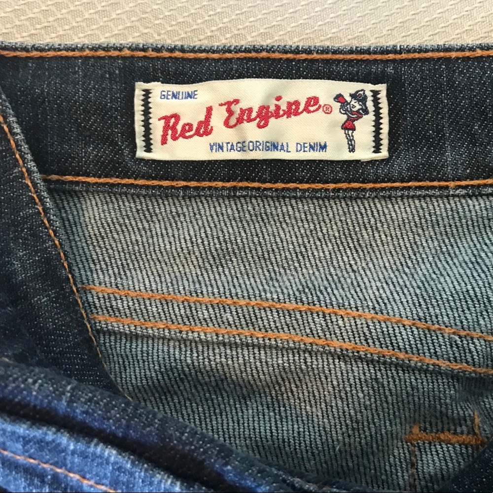~Red Engine Vintage Denim Jeans Size 27~ - Picture 5 of 8